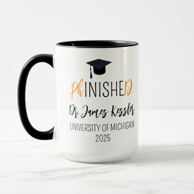 PhD Graduation Gift 2025 PhD Gifts For Him Her Doc Mug (Left)