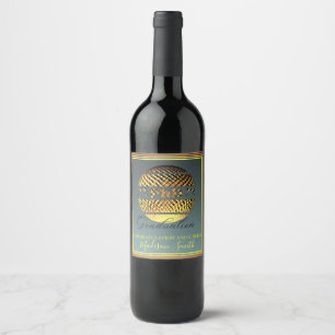 PhD graduation graduate personalizable wine Label
