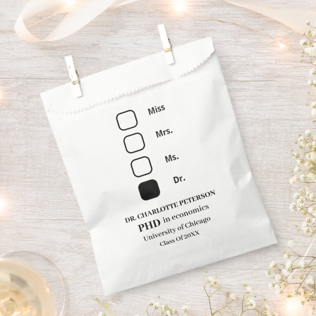 PhD Graduation Party   Favour Bag (Clipped)