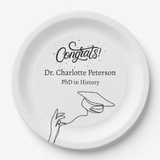 PhD Graduation Party  Paper Plate