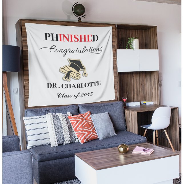 Phd Graduation Party Tapestry (Creator Uploaded)