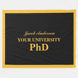 PhD Graduation Personalised Name Fleece Blanket