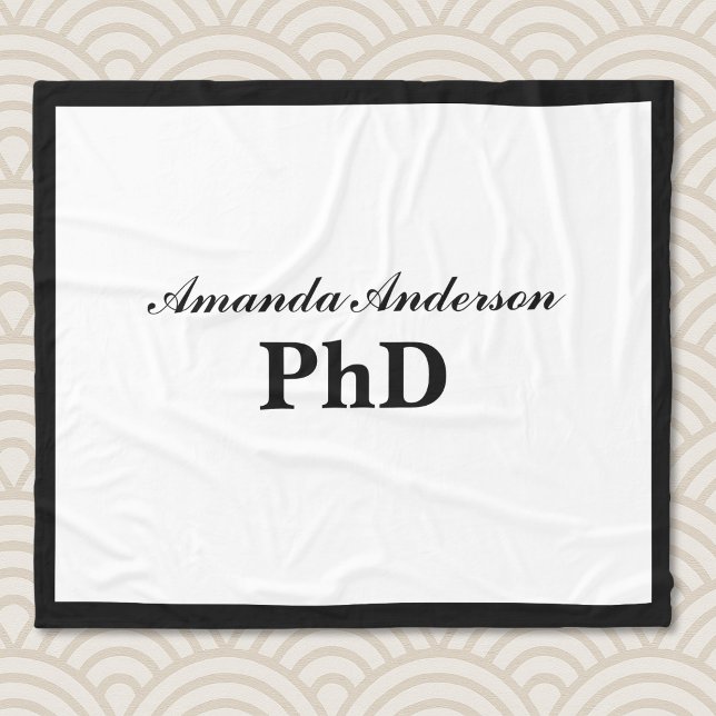 PhD Graduation Personalised Name Fleece Blanket (Creator Uploaded)