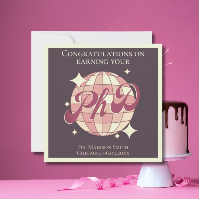 PhD graduation thesis defence congratulation card  (Creator Uploaded)