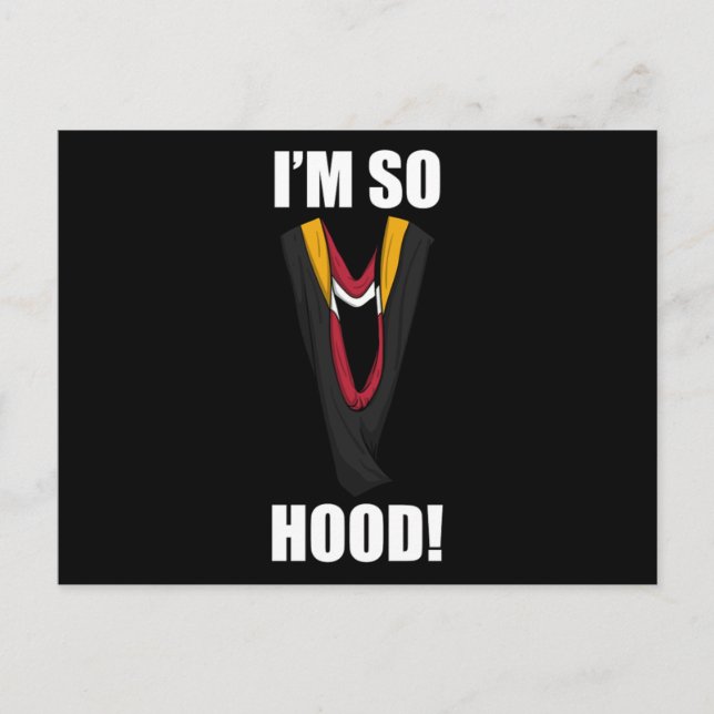 Phd Hood Graduation Doctorate Degree Gifts Doctora Postcard (Front)