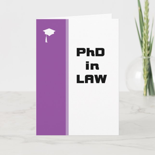 PhD in Law Congratulations Card (Front)