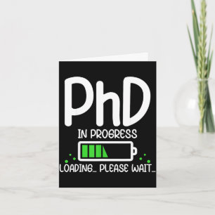 Phd in progress funny graduation class of 2026 card