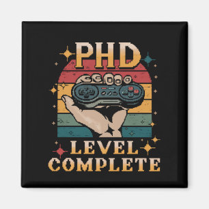 PhD Level Complete Graduation Doctorate Gaming Magnet