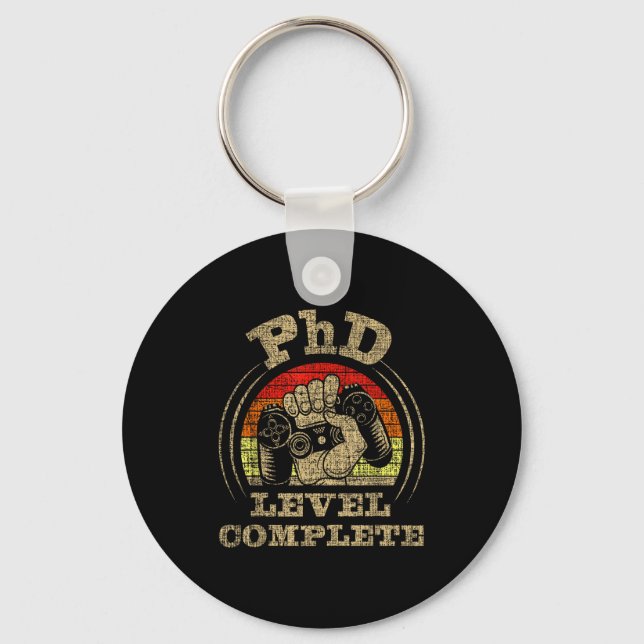 Phd level complete - phd graduate ph.d. graduation key ring (Front)