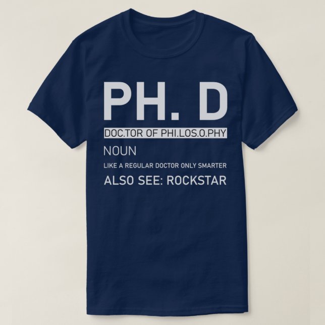 PhD Philosophy 5 T-Shirt (Design Front)