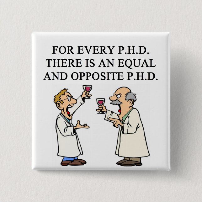 PHD proverb 15 Cm Square Badge (Front)