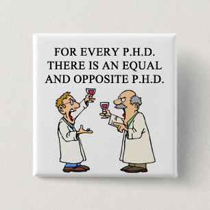 PHD proverb 15 Cm Square Badge