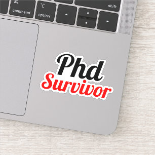 Phd Survivor Typography red black 