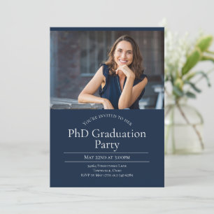 PhD Two Photo Graduation Invitation