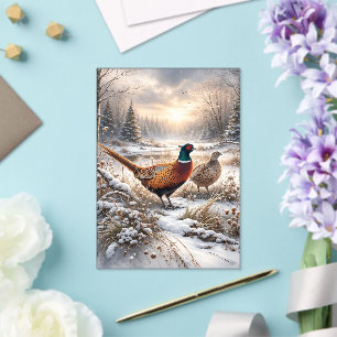 Pheasant acrylic invitations