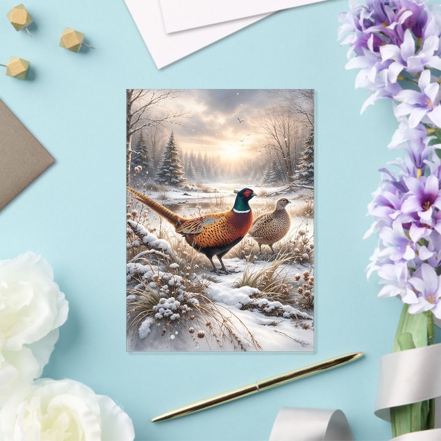 Pheasant  acrylic invitations (Insitu (Wedding))
