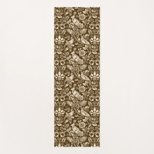 Pheasant and Hare Pattern, Brown and Beige Yoga Mat