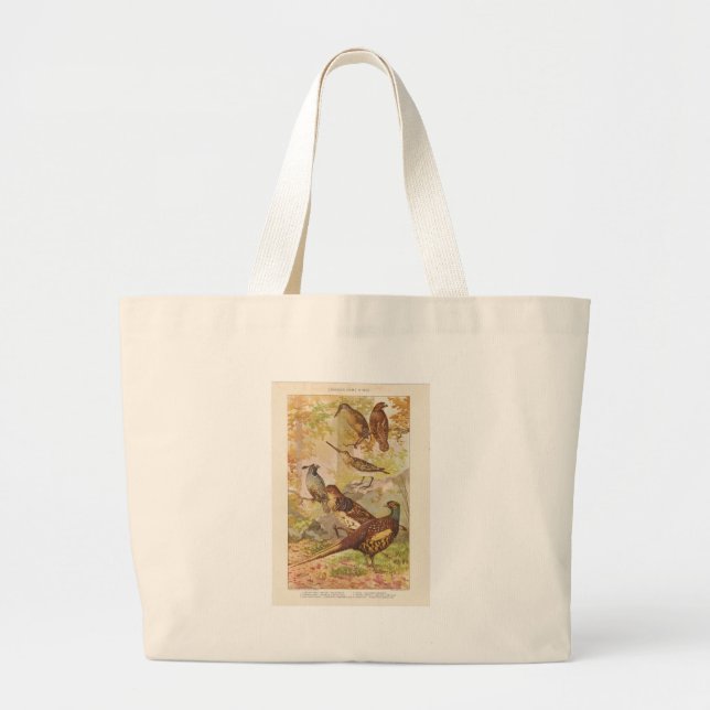 Pheasant and Other Game Large Tote Bag (Front)
