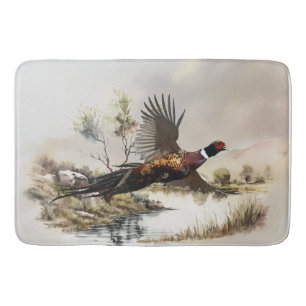 Pheasant bath mat