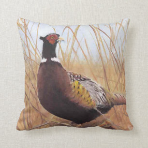 Pheasant Bird Art Throw Pillow