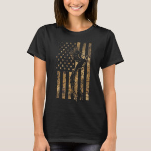 Pheasant Bird Hunter American Flag Camouflage Phea T-Shirt