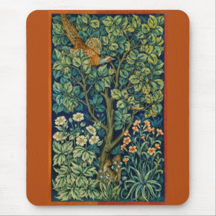 Pheasant Bird in a Tree (by William Morris) Mouse Pad