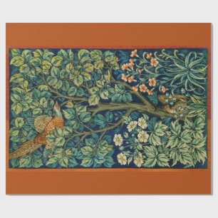 Pheasant Bird in a Tree (by William Morris) Wrapping Paper