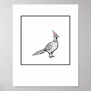 Pheasant, bird theme poster
