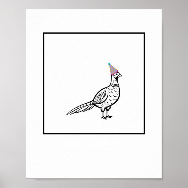 Pheasant, bird theme poster (Front)