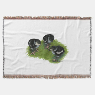 Pheasant Black Chicks Throw Blanket