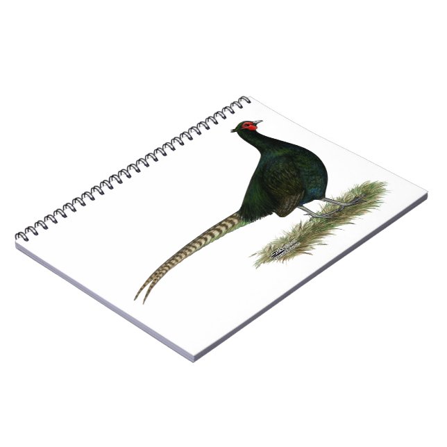 Pheasant Black Rooster Notebook (Left Side)