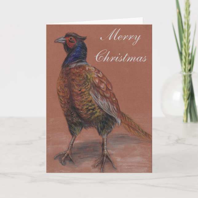 Pheasant British Wildlife Christmas cards (Front)