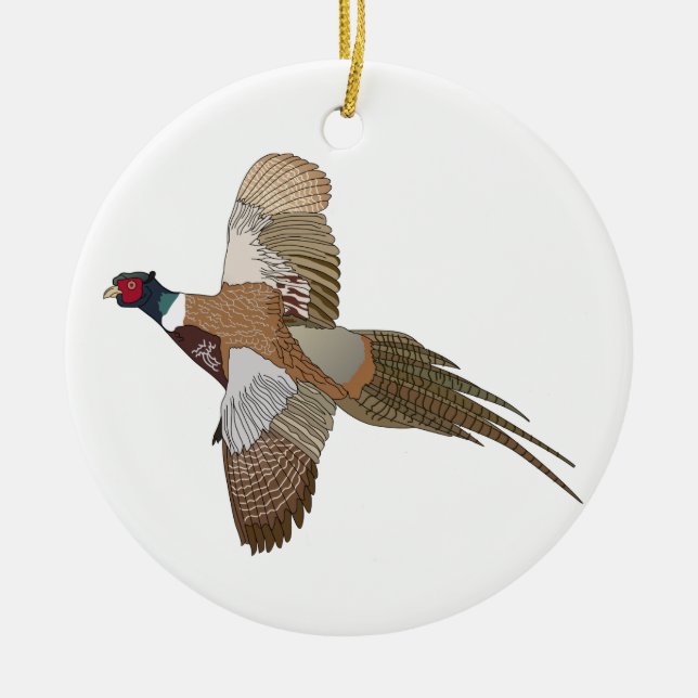 Pheasant Ceramic Ornament (Front)