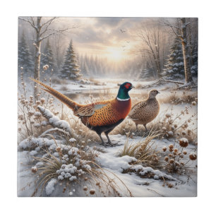 Pheasant  ceramic tile