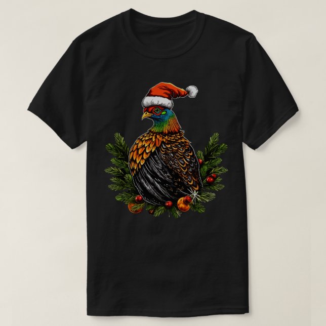 Pheasant Christmas T-Shirt (Design Front)