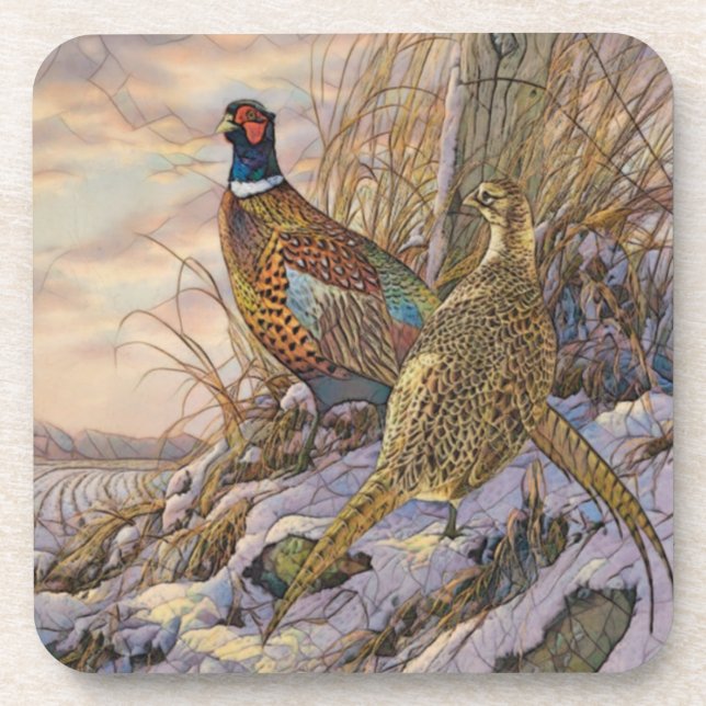Pheasant  coaster (Front)