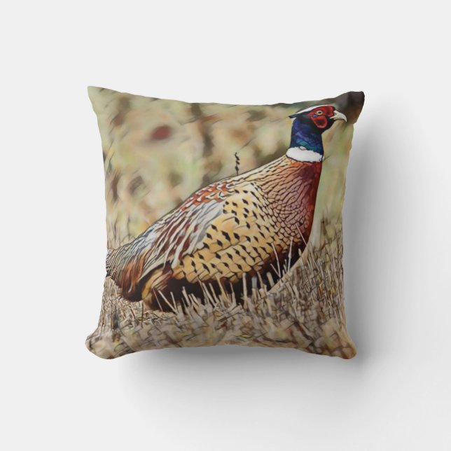 Pheasant Cushion (Front)