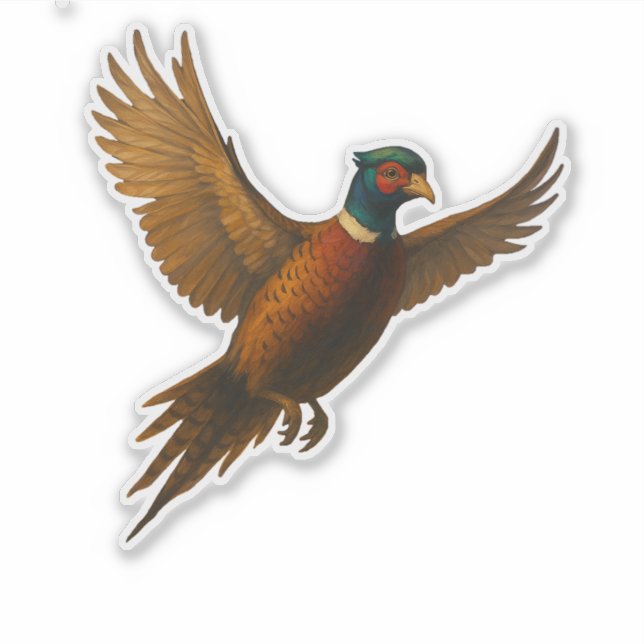 Pheasant Cut-out Sticker (Front)