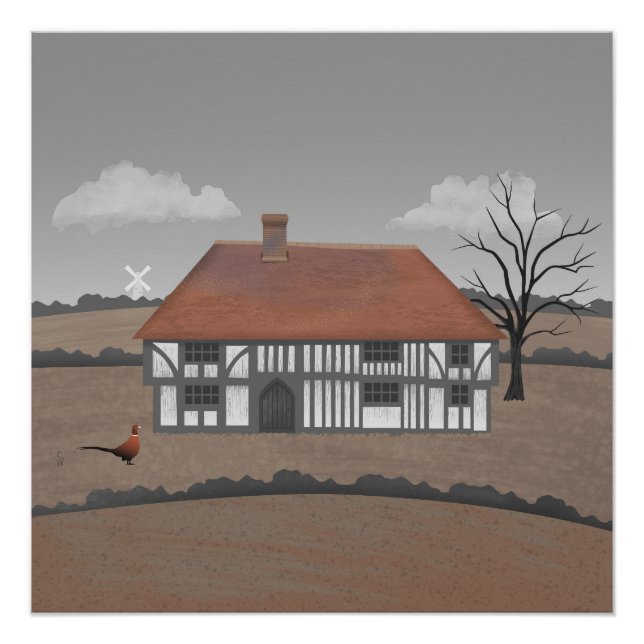Pheasant Farmhouse Poster (Front)
