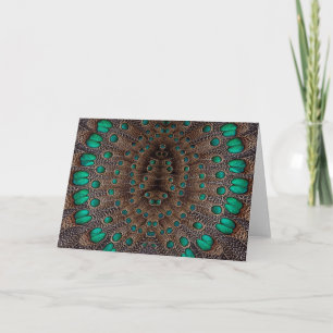 Pheasant Feather Fractal Design Card