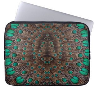 Pheasant Feather Fractal Design Laptop Sleeve