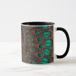 Pheasant Feather Fractal Design Mug