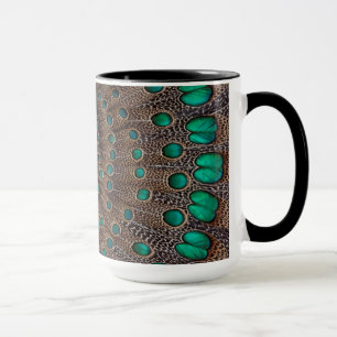 Pheasant Feather Fractal Design Mug