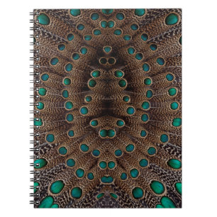 Pheasant Feather Fractal Design Notebook