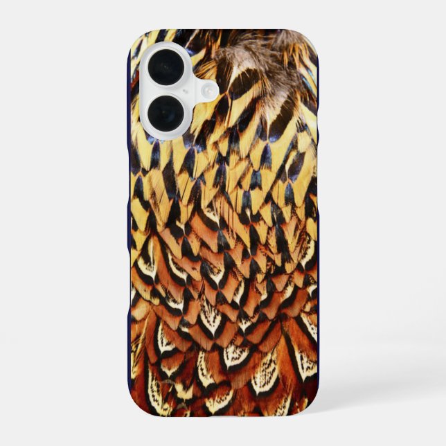 Pheasant feathers iPhone 16 case (Back)