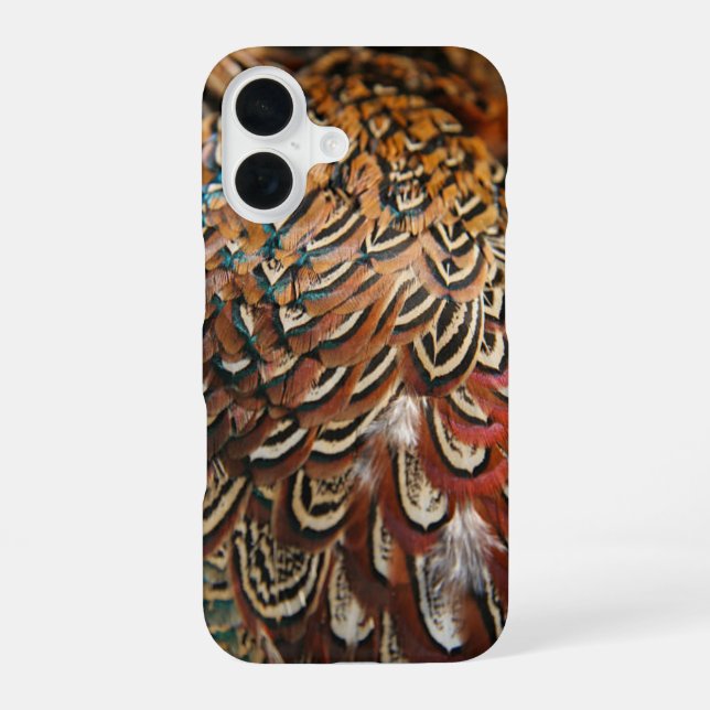 Pheasant feathers iPhone 16 case (Back)