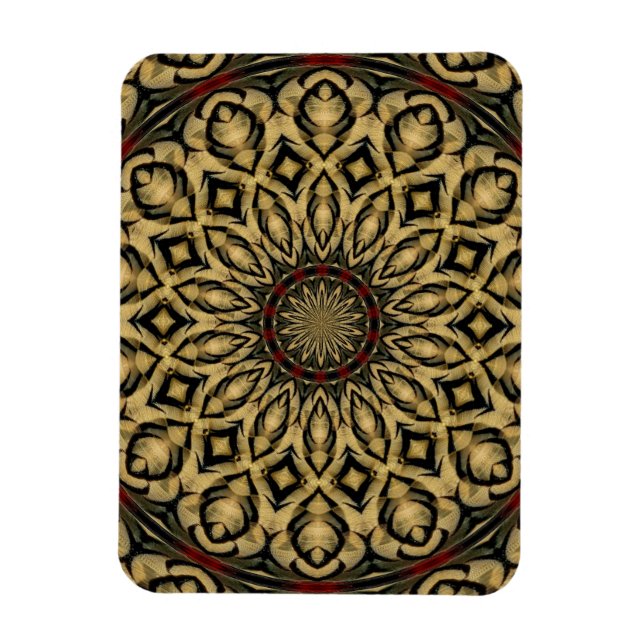 Pheasant Feathers Kaleidoscope Magnet (Vertical)