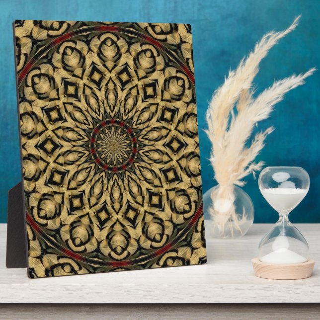 Pheasant Feathers Kaleidoscope Plaque (Side)