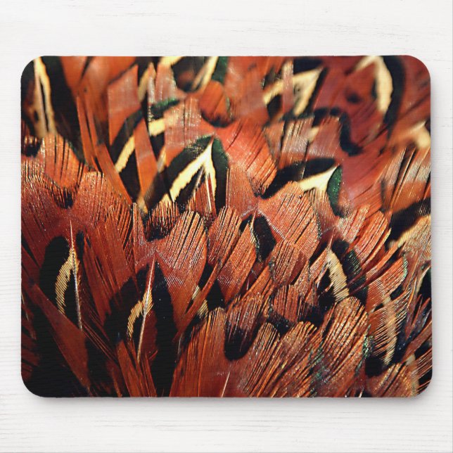 Pheasant Feathers Mouse Pad (Front)
