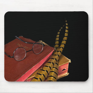 Pheasant feathers on Bible Mouse Pad